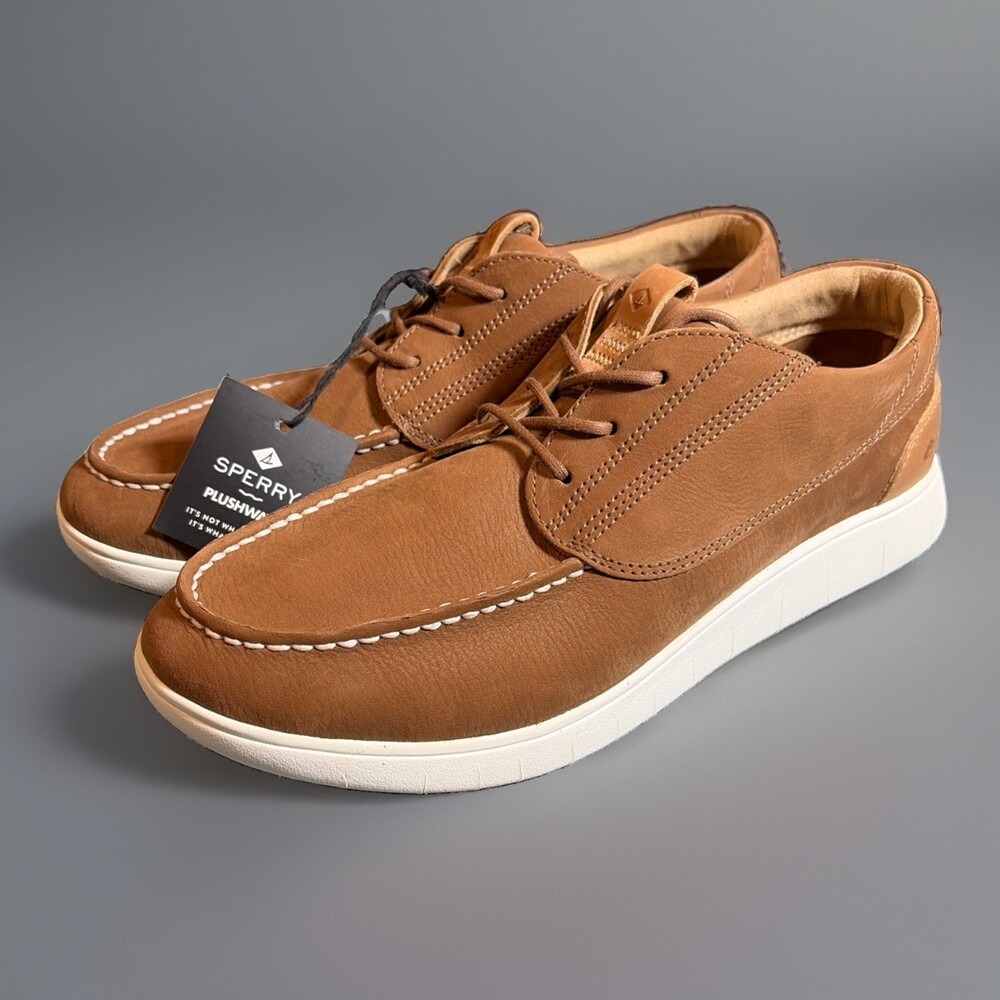 Sperry Plushwave Lace Tan Mens Size 13 New Without Box NWOB